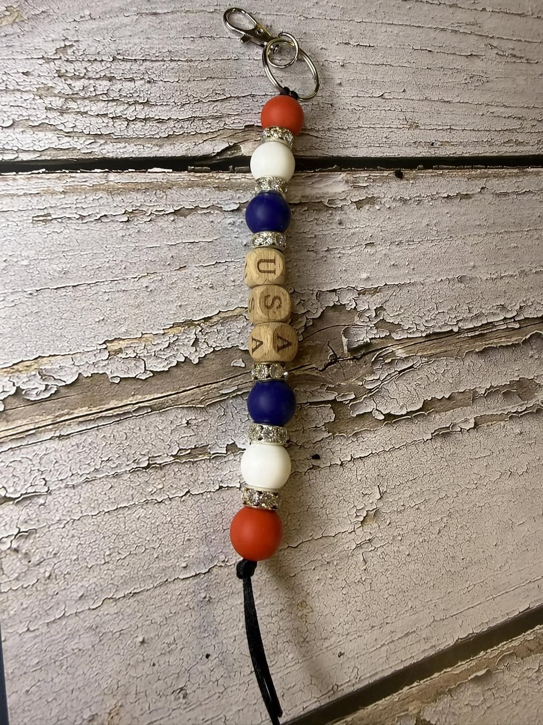 Patriotic USA Keychain