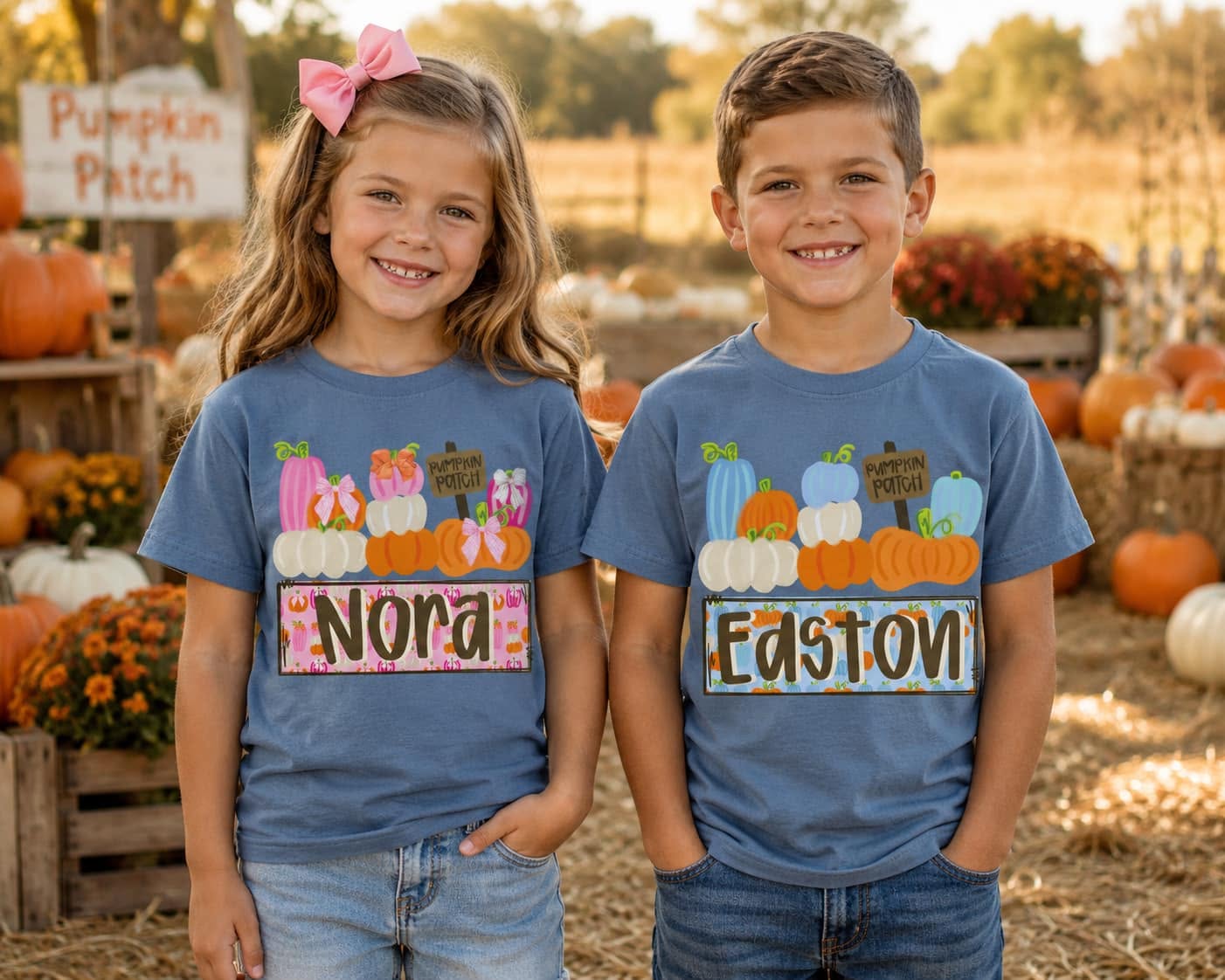 Custom Pumpkin Patch Name Tee (Boy or Girl)