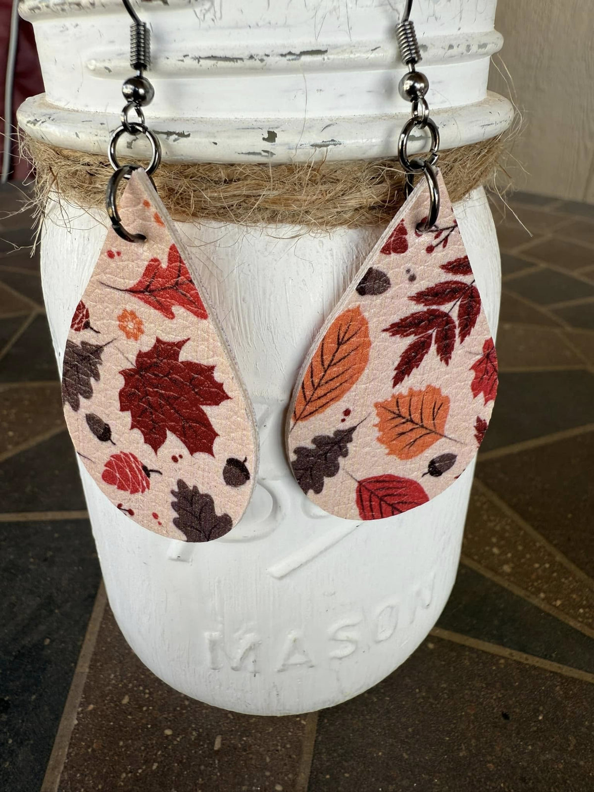 Faux Leather Fall Earrings