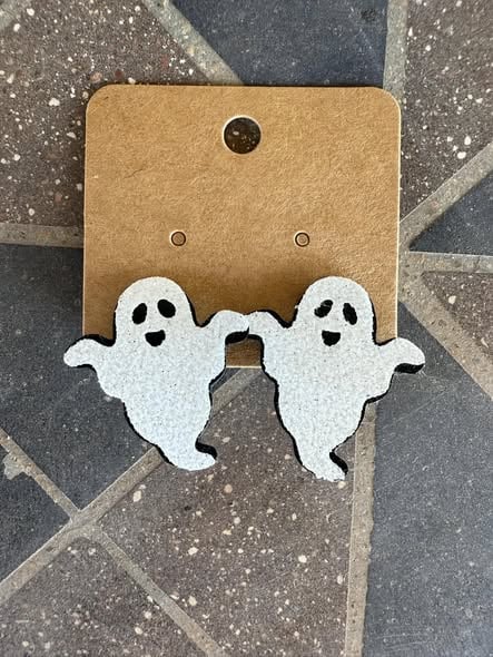 Ghost Clip on Earrings