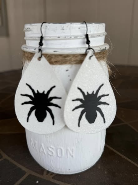 Faux Leather Halloween Earrings