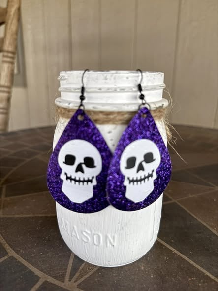 Faux Leather Halloween Earrings
