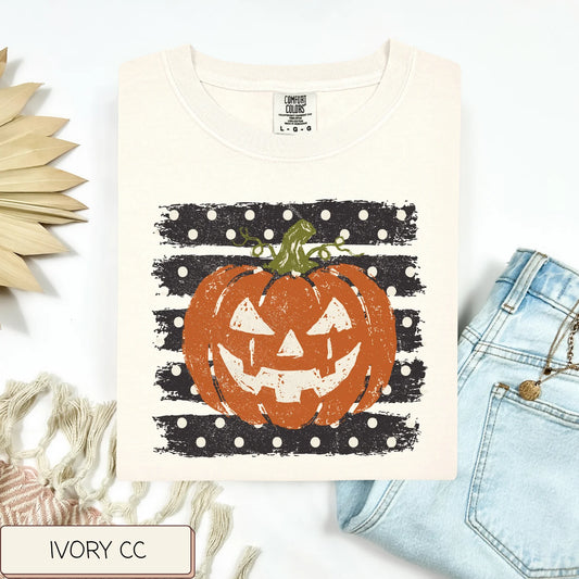 Stripe Jack-o-Lantern Tee