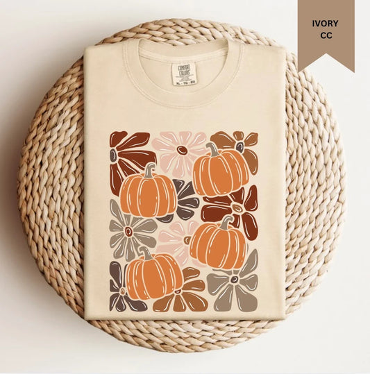 Pumpkin Floral Tee