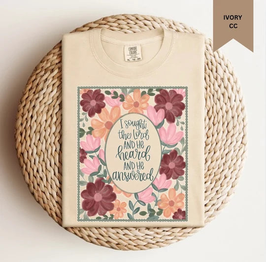 I sought The Lord Floral Tee
