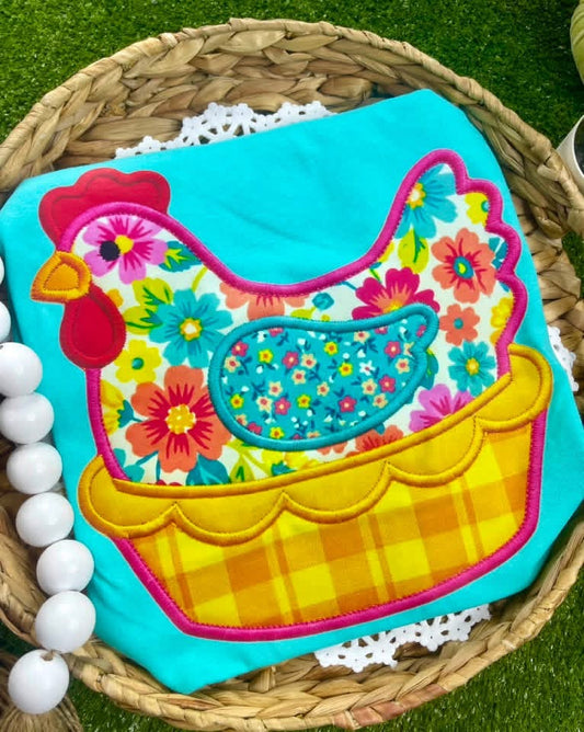 Bright Patchwork Hen