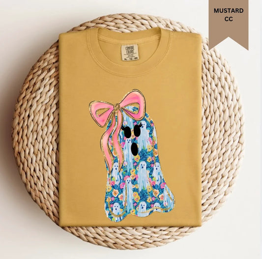 Floral Bow Ghost Tee