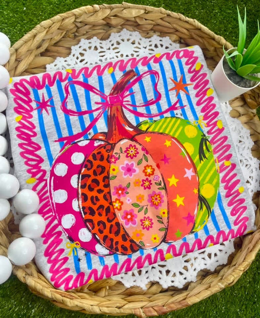 Bright Patchwork Pumpkin
