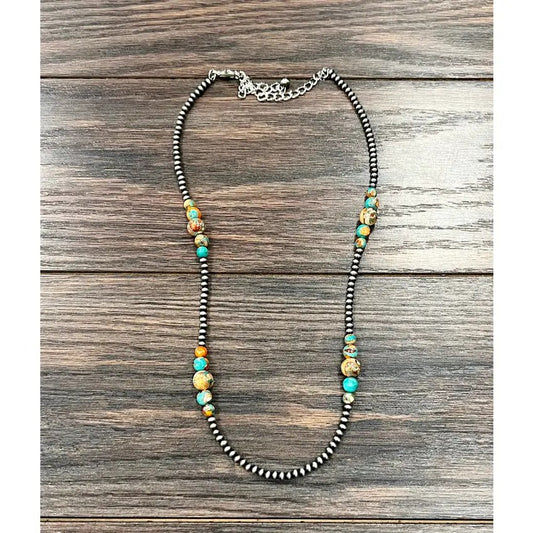 22" Faux Navajo Gemstone Necklace