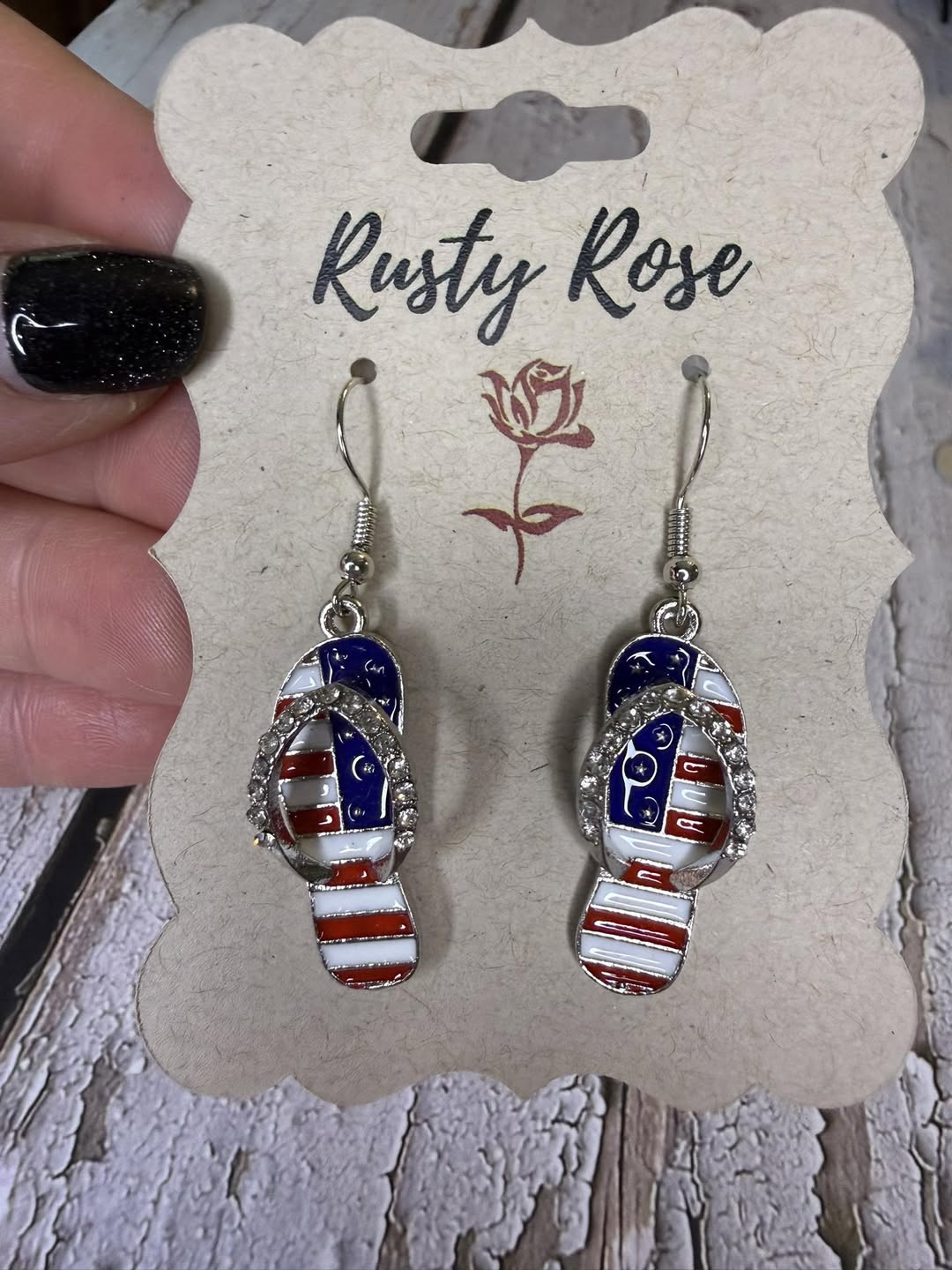 Patriotic Flip Flop Earrings