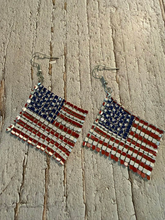 American Flag Earrings
