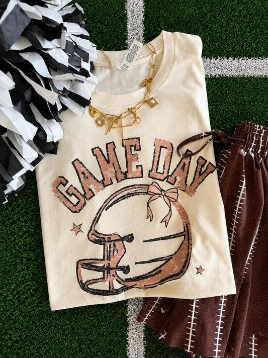 Game Day Bow Helmet Tee