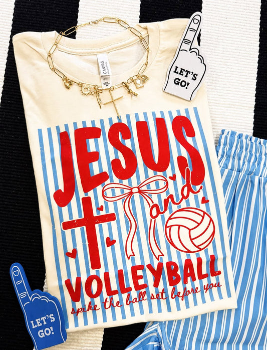 Jesus and Volleyball Tee