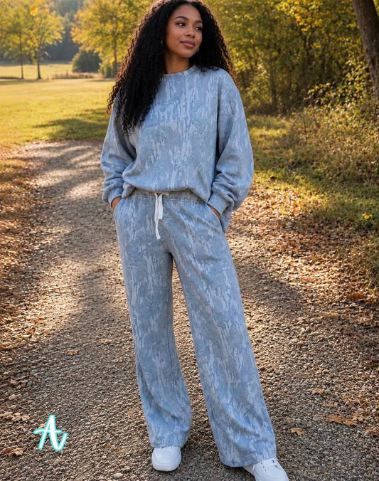 Camo Loose Pullover Set