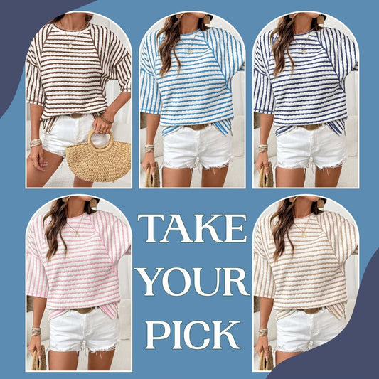 Stripe Knit Top (Multiple Colors)