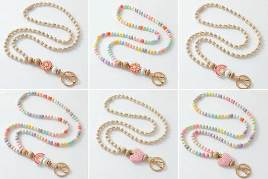 Breakaway Wooden Bead Lanyards