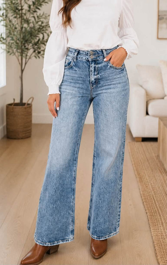 Blue Acid Wash Jeans