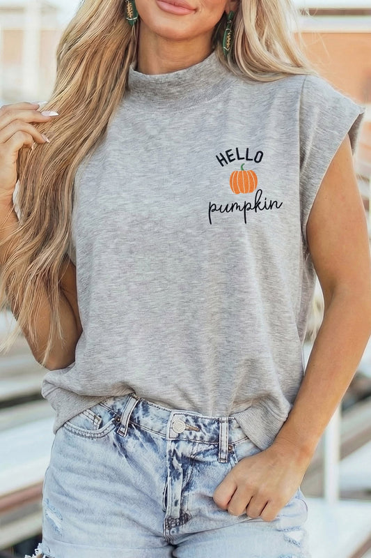 Hello Pumpkin Embroidered Top