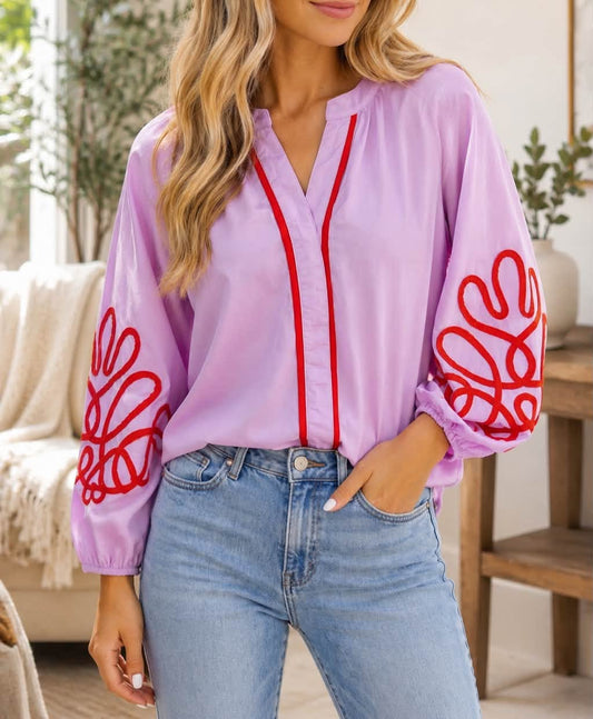 Orchid Cotton Blouse