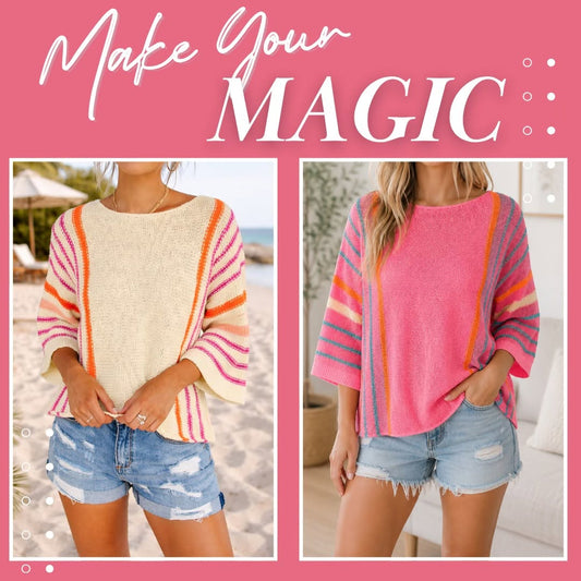 Striped Knitted Sweater (2 Colors!)