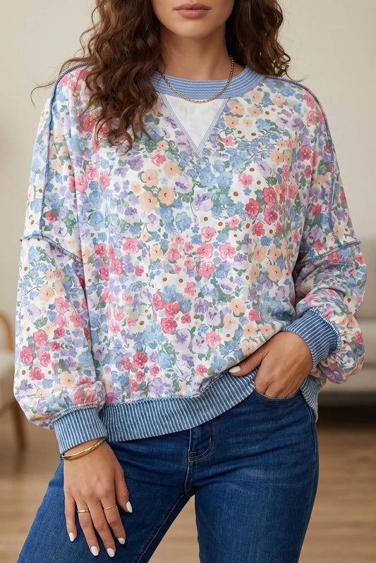 Floral Round Neck Top