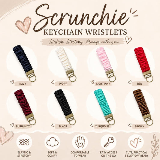 Scrunchie Keychain Wristlets&nbsp;