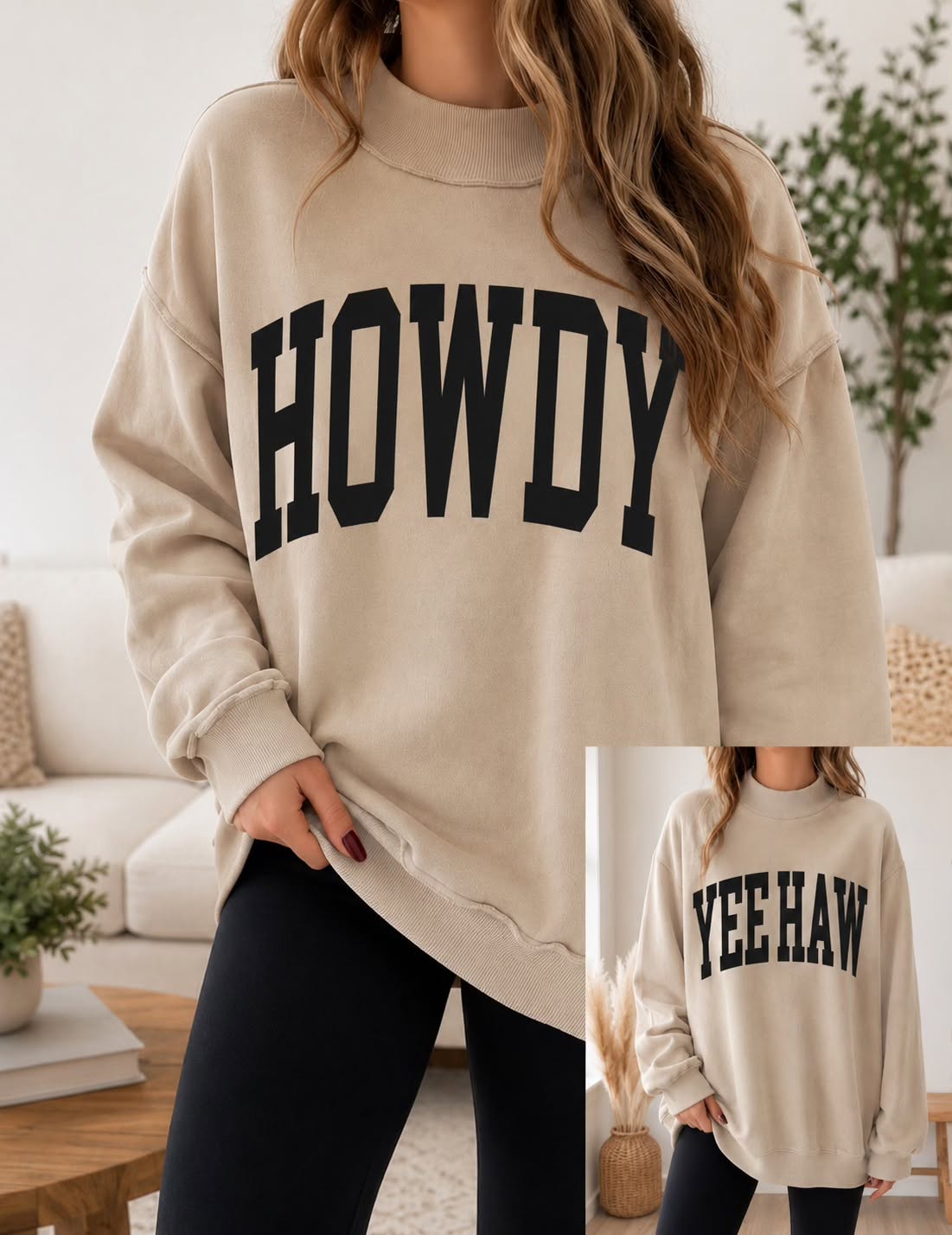 HOWDY / YEEHAW Reversible Sweatshirt