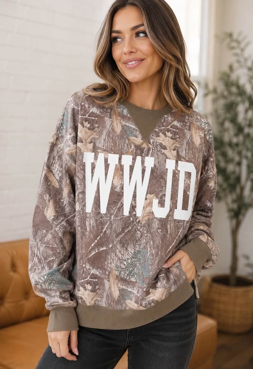 WWJD Camo Pullover