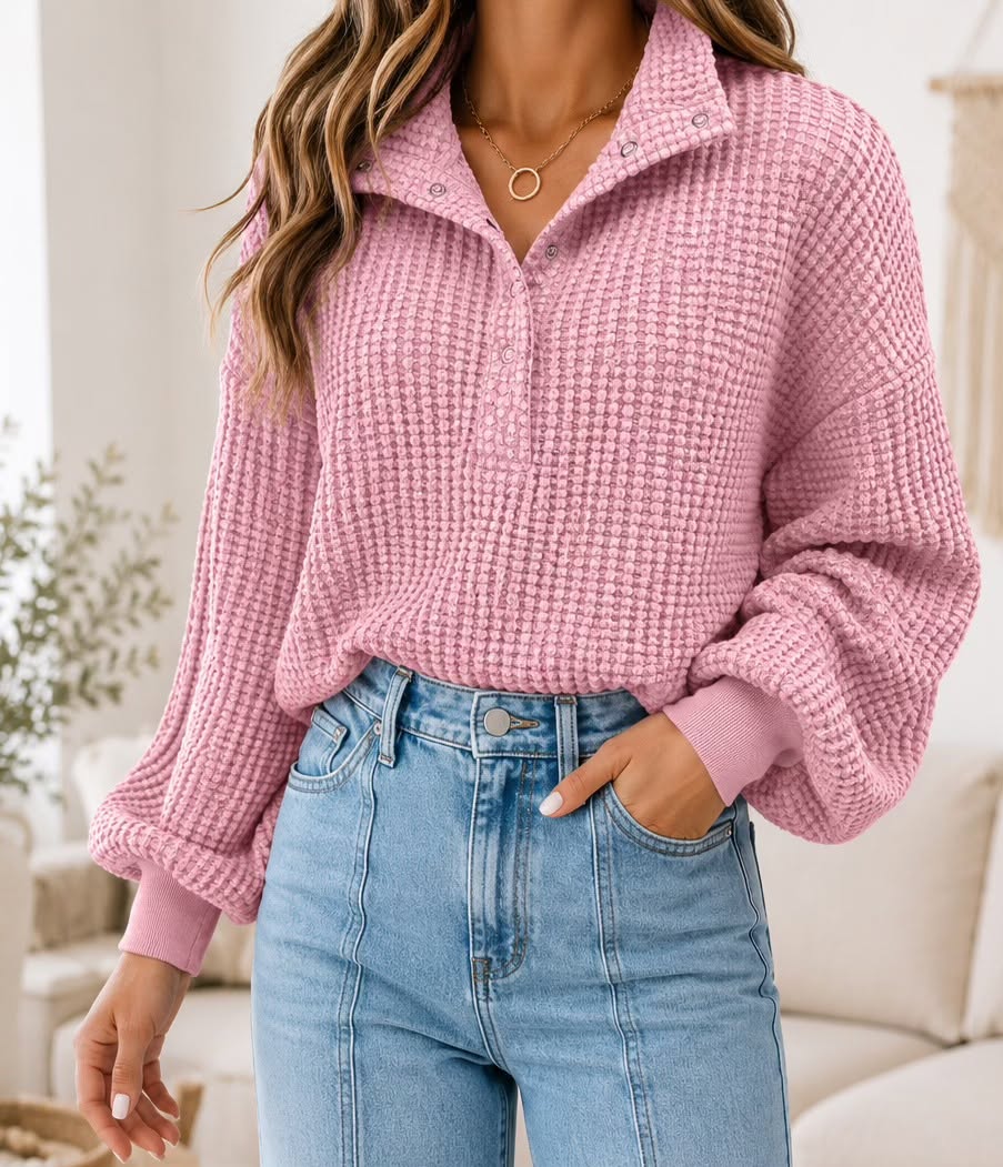 Pink Textured Baggy Top