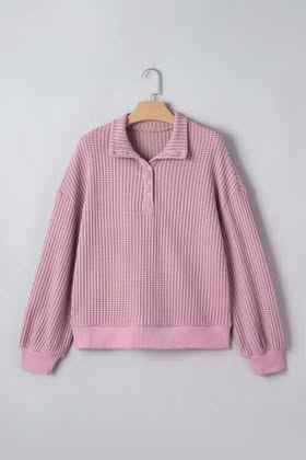 Pink Textured Baggy Top