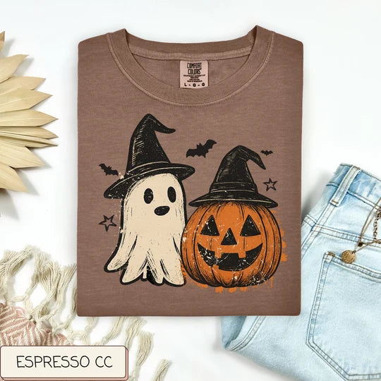 Ghost And Pumpkin Tee