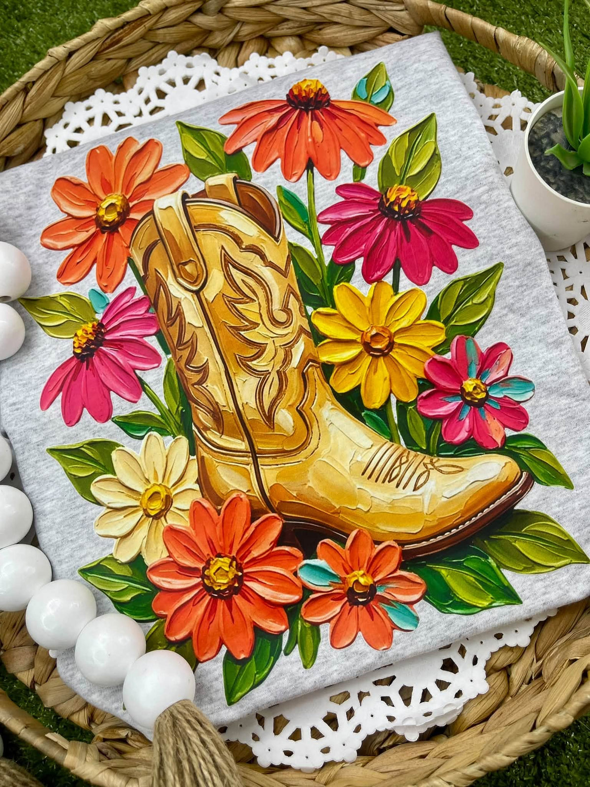 Painted Cowboy Boot