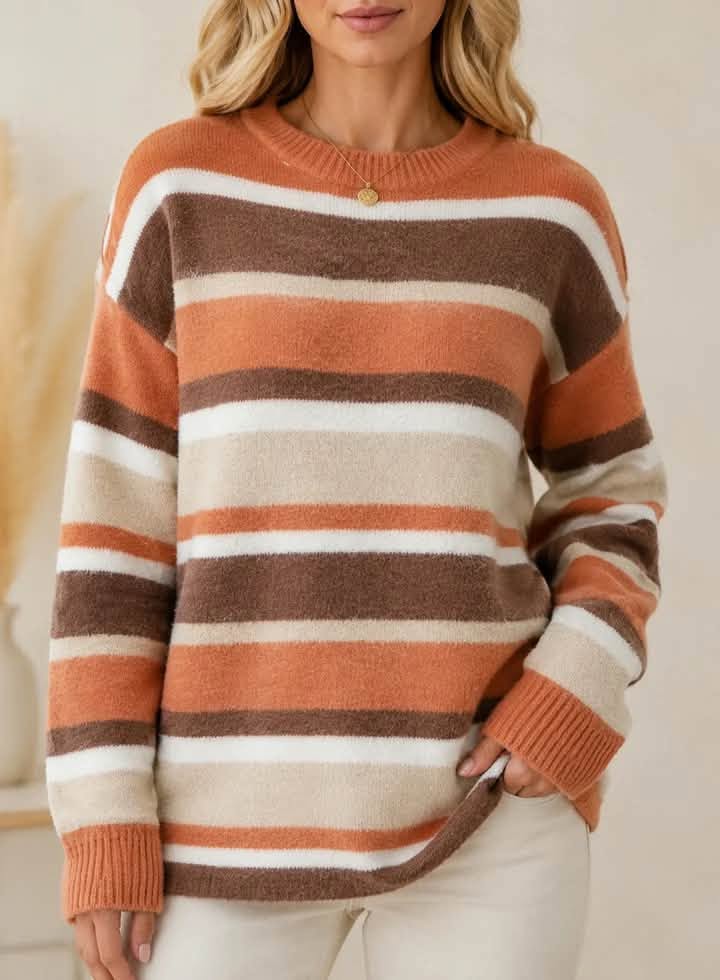 Orange Stripe Sweater