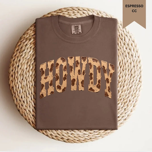 Cow print Howdy Tee