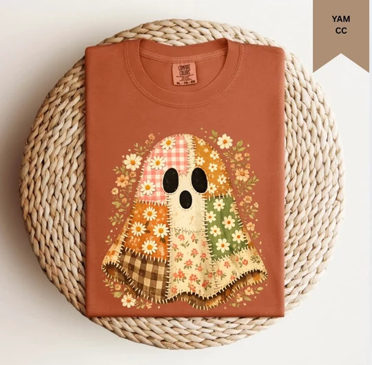 Floral Patchwork Ghost Tee
