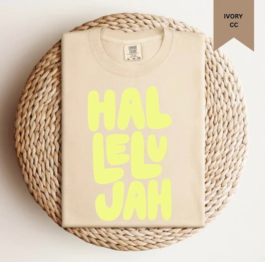 Hallelujah Bubble Letters Tee