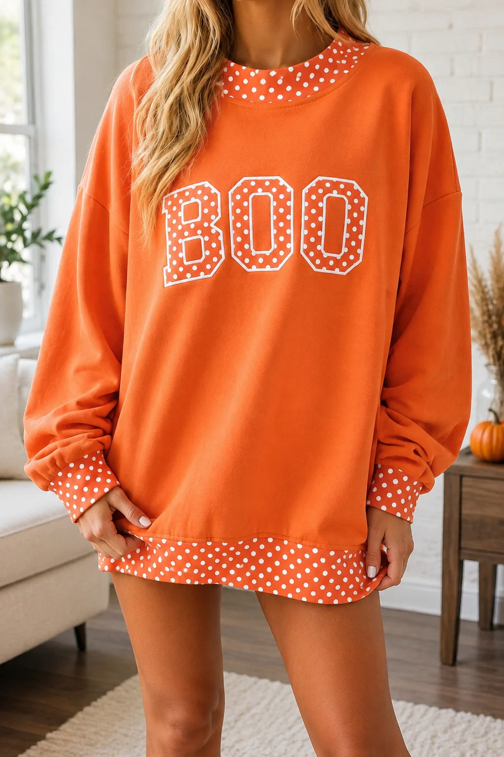 Polka Dot Slogan Sweatshirt (5 Seasonal Designs)