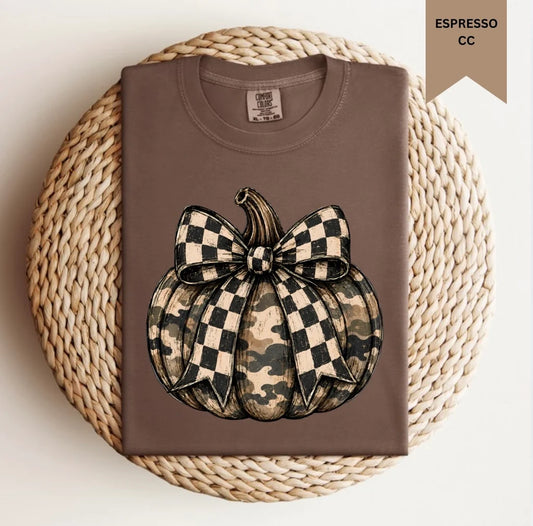 Camo Checkered Pumpkin Tee
