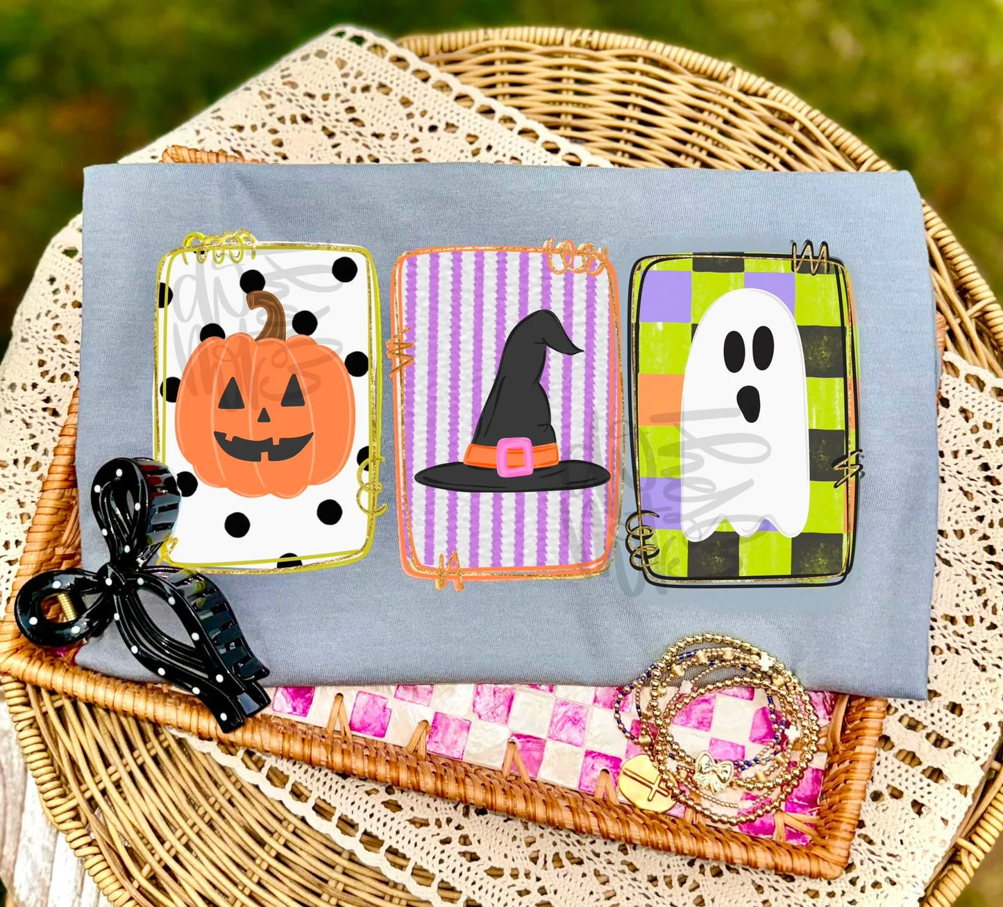 Pumpkin Witch Hat Ghost Tee
