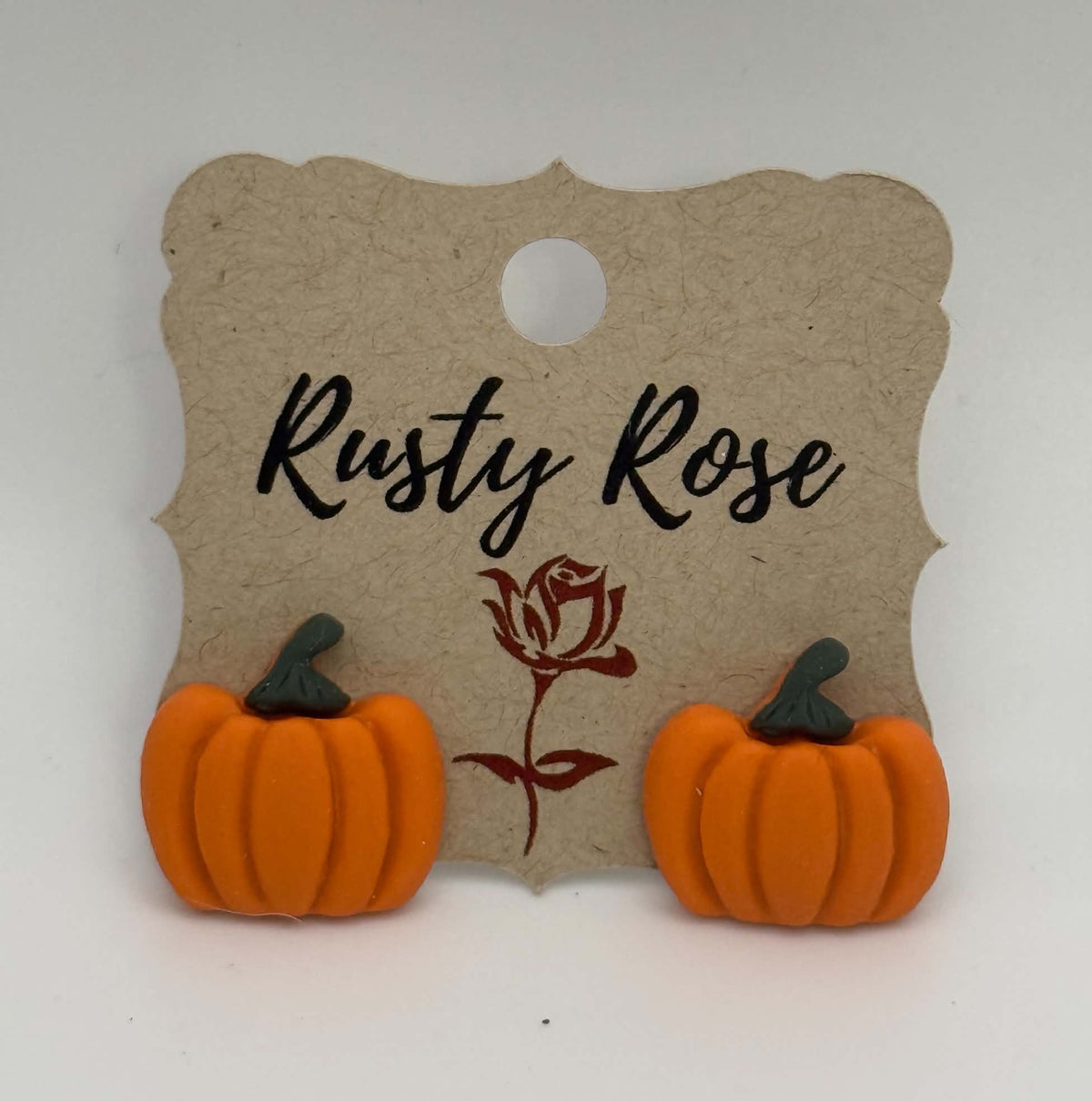 Pumpkin Stud Earrings