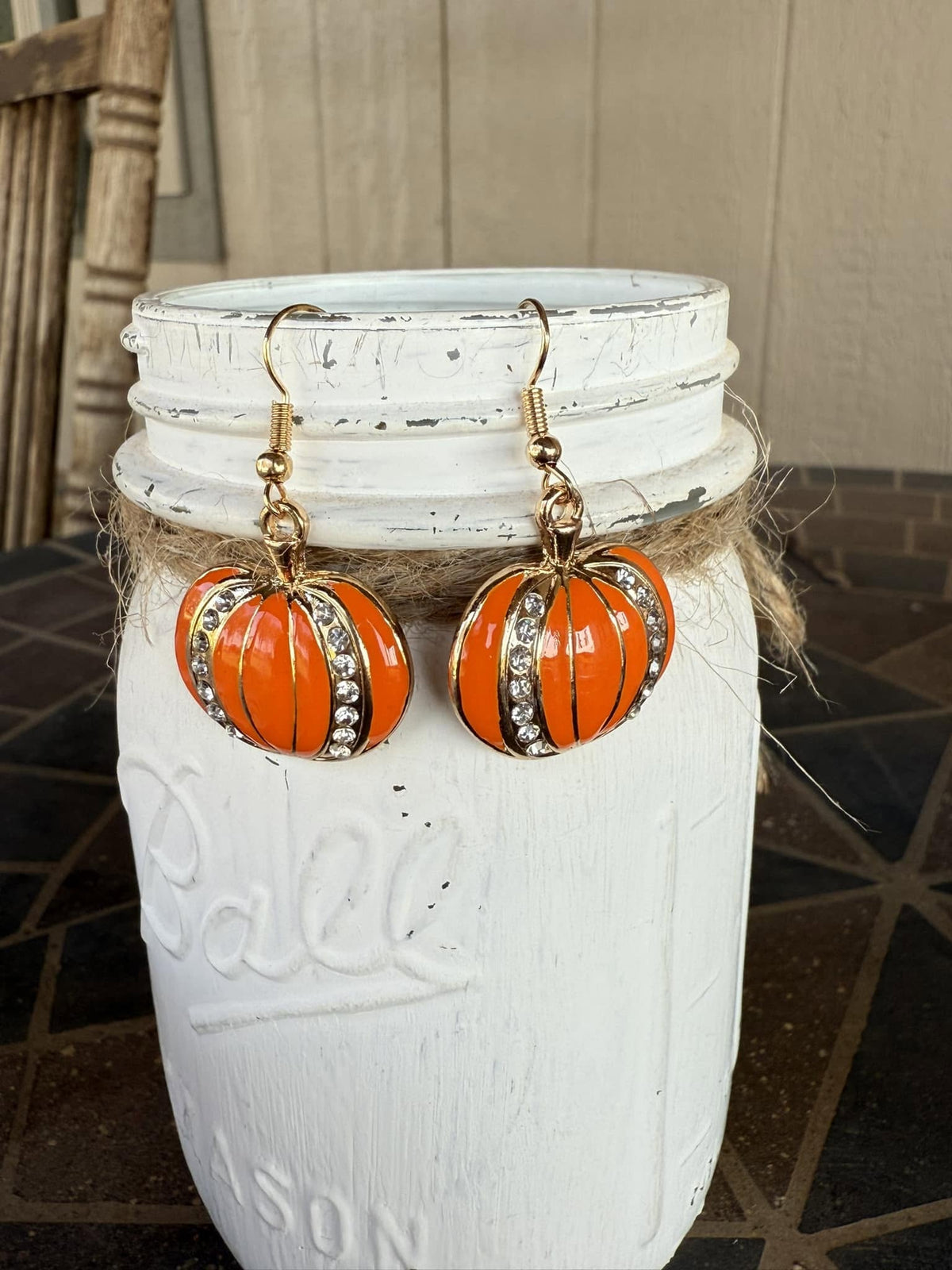 Pumpkin Dangle Earrings