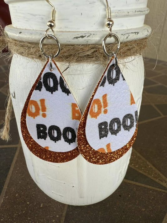 Faux Leather Halloween Earrings