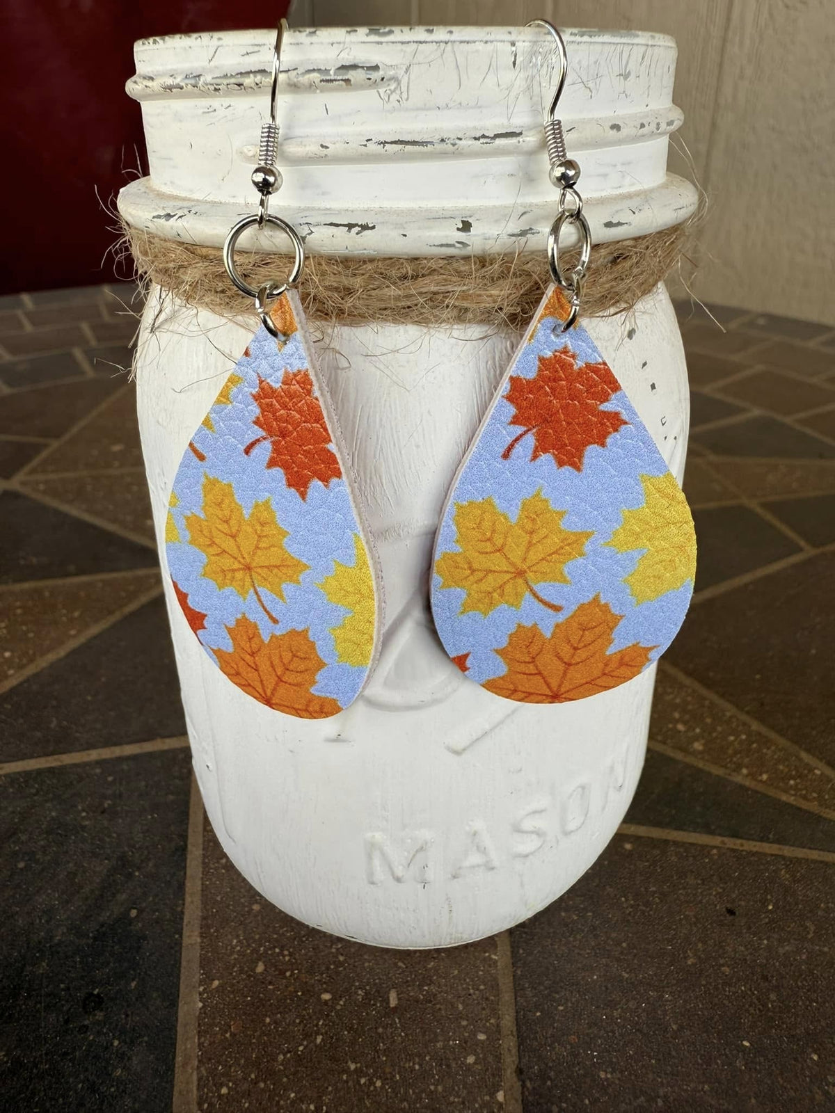 Faux Leather Fall Earrings