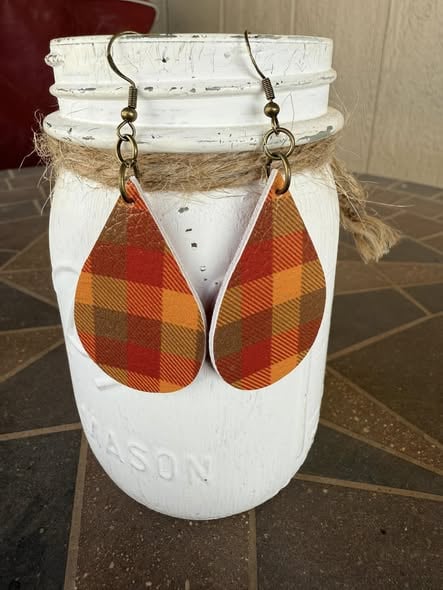 Faux Leather Fall Earrings