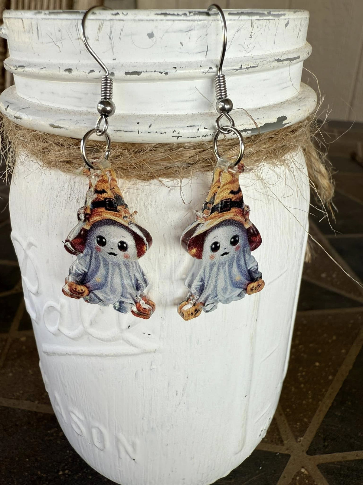 Acrylic Ghost Earrings