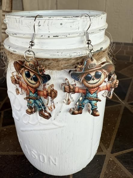Acrylic Scarecrow Earrings